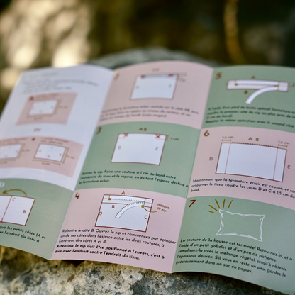 Kit DIY oreiller bio à créer de Les Cardalinnes, atelier artisanal de Saint-Chamas en Provence
