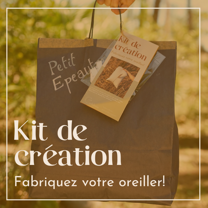 Kit DIY oreiller bio à créer, atelier création écologique