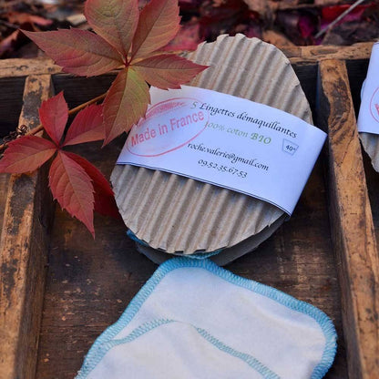 Détail du garnissage : coton biologique certifié GOTS double face.