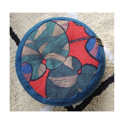 Pouf de méditation bio en épeautre, assise large et stable